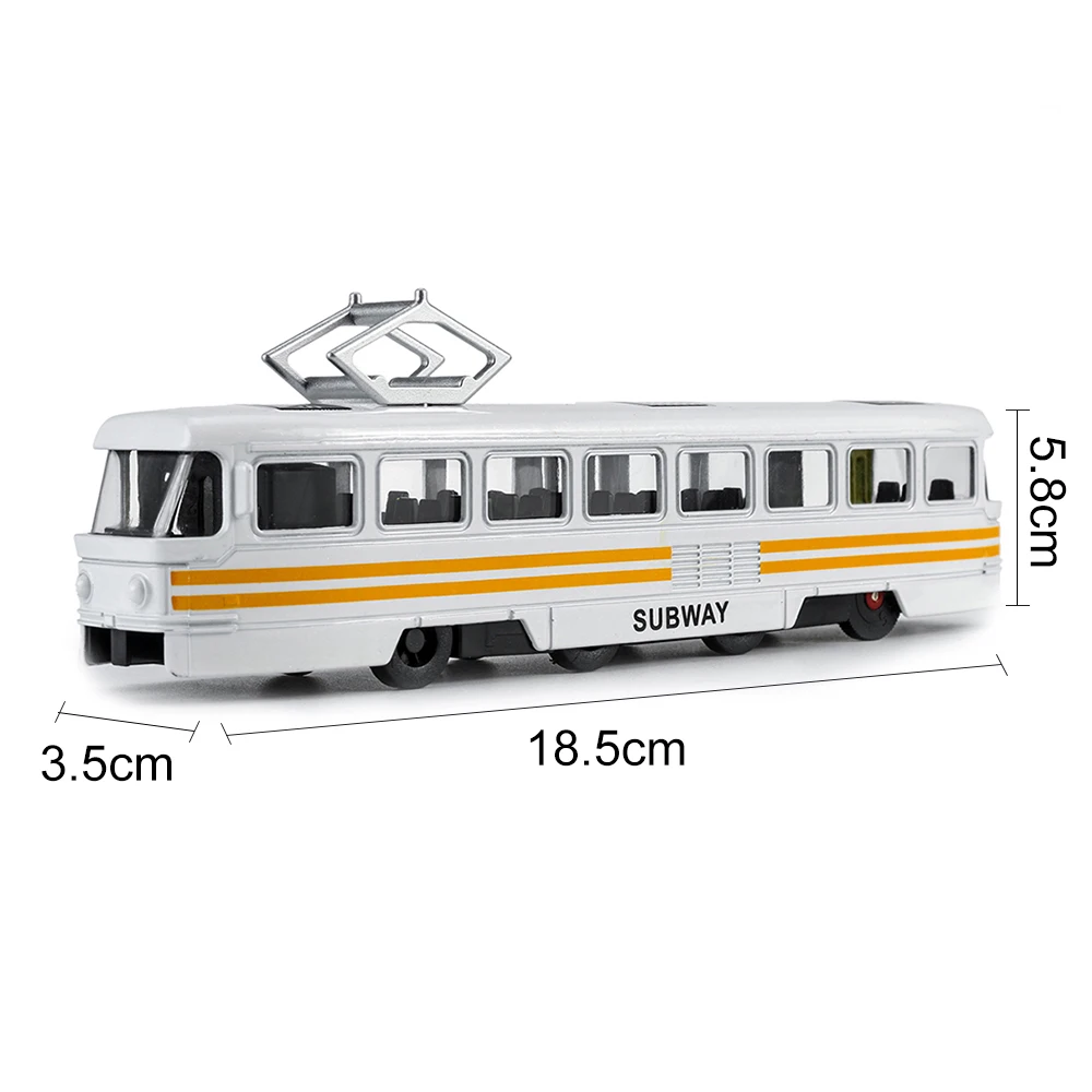 

Alloy Tram Model Lighting Music Open Door Subway Toy Shuttle Bus Tour Bus Car Toy Birthday Gifts for Kids