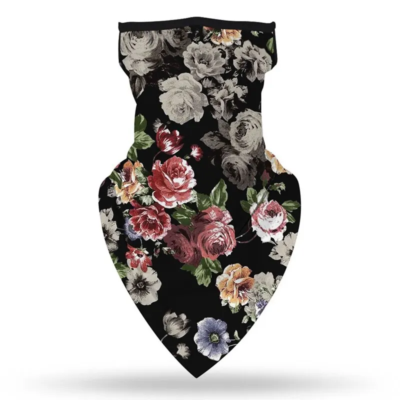 

Face Mask Neck Gaiter Headwear Balaclava Print Face Scarves Hanging Ear Tube Scarf Polyester Neck Cover Breathable Dust Headband