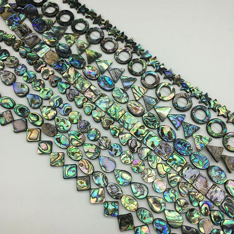 

DIY Shell Earring Charms Beads For Jewelry Making Natural Abalone Shell Bulk Bead Geometry Beaded Accessories Handmade Materials