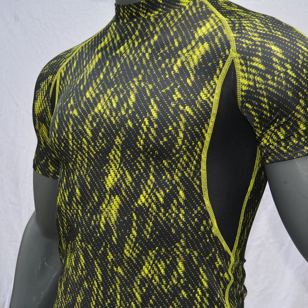 Рубашка для серфинга мужская с принтом короткий рукав сухая посадка топ UPF 50