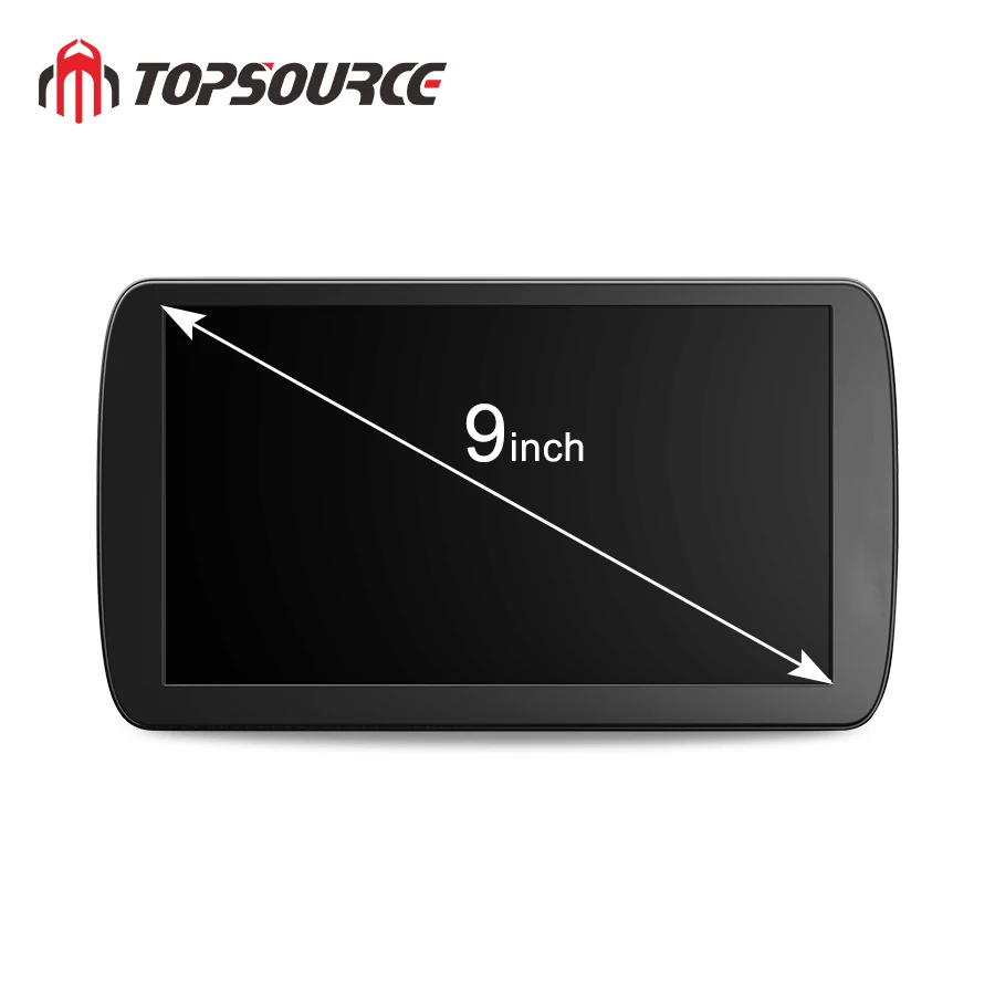 Автомобильный видеорегистратор TOPSOURCE 9 дюймов ANDROID 6 0 1 ГБ/16 ГБ Full HD 1080P камера GPS