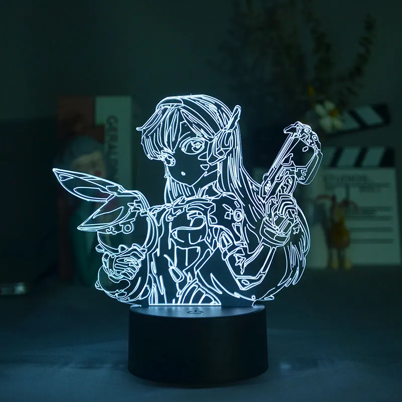 

World of Warcraft ребенка Overwatch акриловый 3d ночной светильник Bluetooth динамик для детей подарок на день рождения спальня красочная настольная лампа