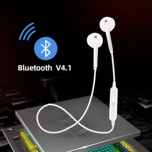 s6 wireless earphone music headset phone neckband sport bluetooth stereo earbuds earphone with mic for iphone samsung xiaomi free global shipping