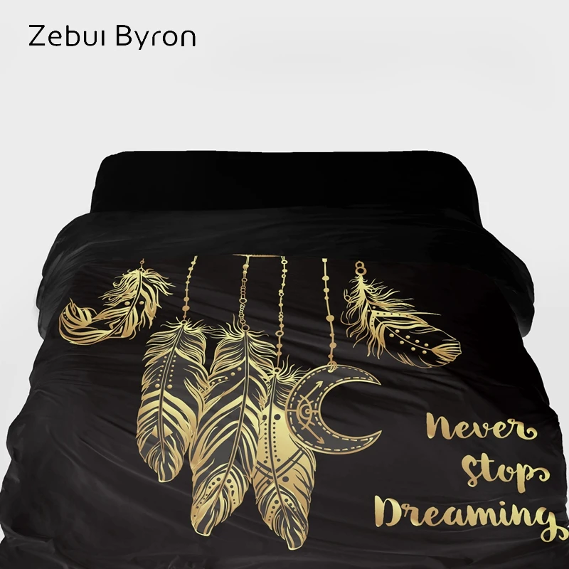 Пододеяльник с 3D рисунком размер King/Queen/под заказ одеяло покрывало 220x240 черное