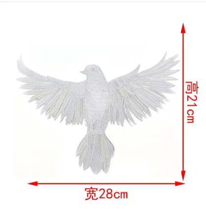 1 шт./21 5X28 см большая вышитая нашивка с орлом декоративная пуховая куртка для