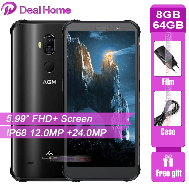 AGM X3 IP68 JBL настроенные динамики смартфон 5,9" экран 4100 мАч Android 8,1 NFC Беспроводное зарядное устройство AGM& JBL-Cobanding мобильный телефон