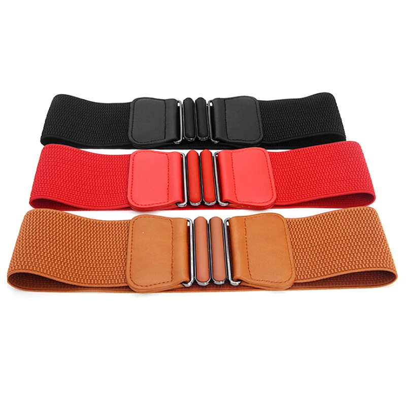 

Solid Stretch Elastic Wide Belt Women Fashion Waist Belts Lady Dress Adornment For Women Waistband