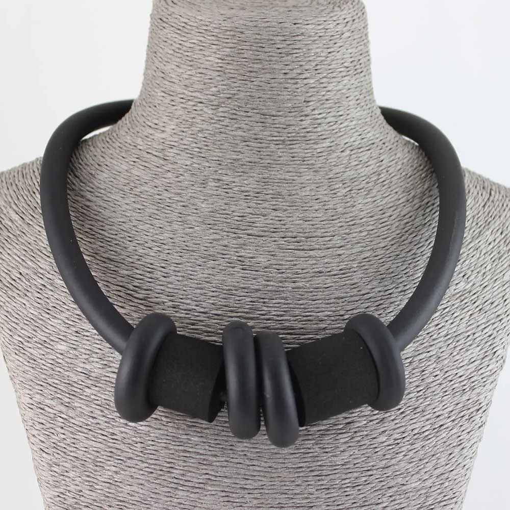 Черная веревка ювелирные изделия ручной работы ожерелье с подвеской для женщин