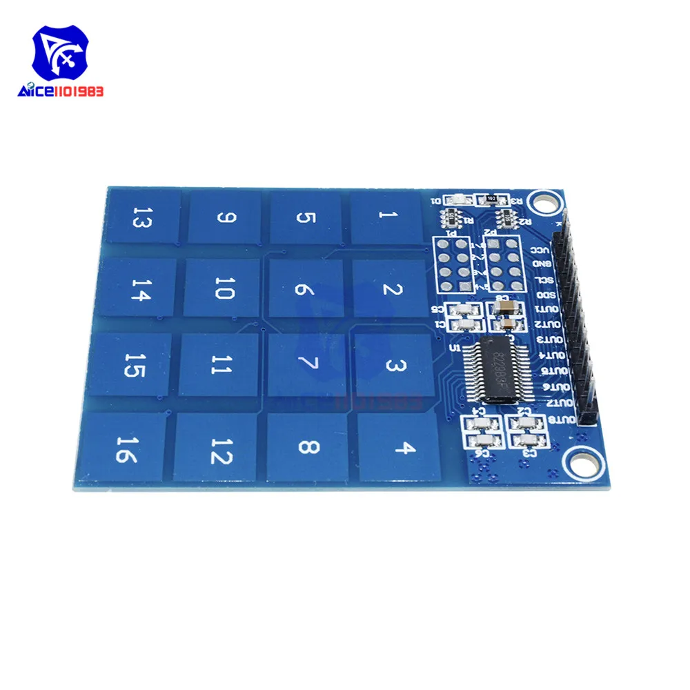 16 клавиш каналов емкостный сенсорный модуль TTP229 для Arduino diymore|power module|board arduinoboard