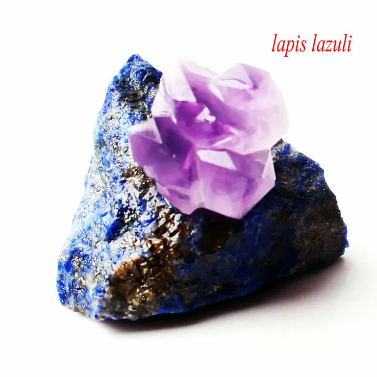 lapis lazuli 1 шт. смешанный природный Аметист Кристалл кластер с рок Грубые каменные минералы образец Рейки Исцеление Декор красочный подарок - Цвет: lapis lazuli