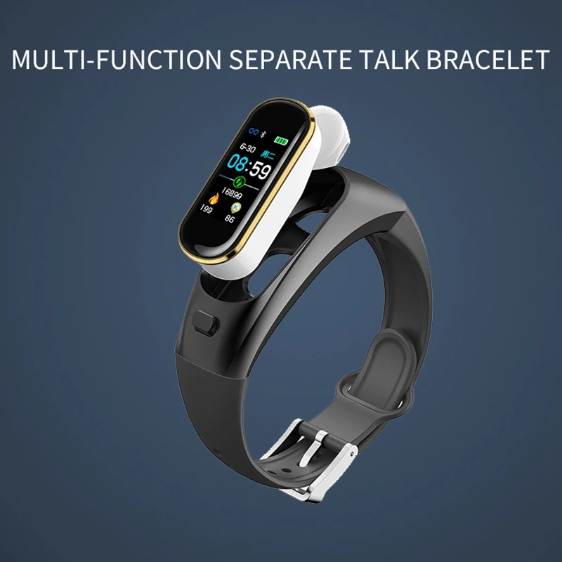 Смарт-браслет AMS-Call Color Sn два в одном отдельный сердечный ритм и ответ на вызов