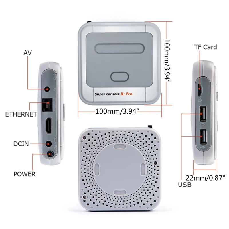 

Wireless Game Console Retro Video Game Emulator, 4-Core, 64-Bit, Built-in S905X Chip for PS1, PSP, N64, DC