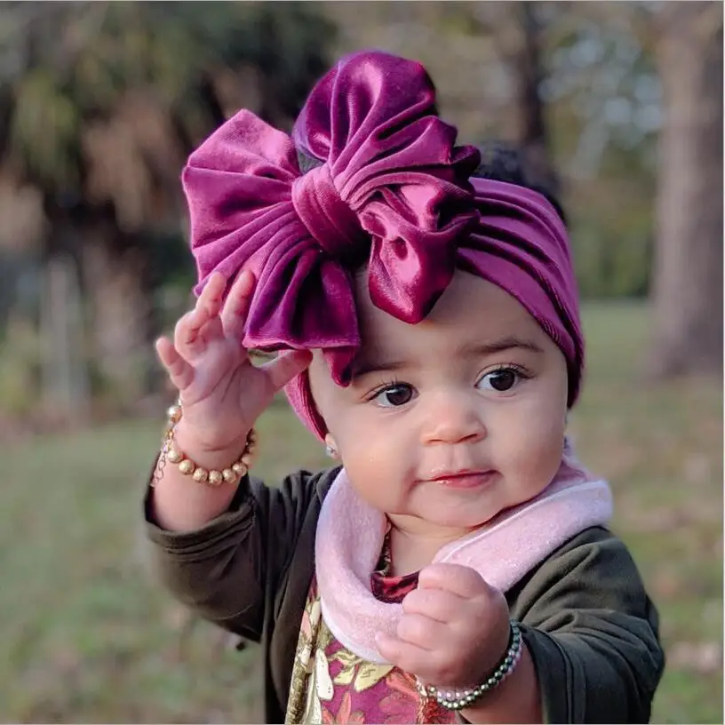 Повязка на голову с цветами для девочек повязка большим бантом тюрбан повязки