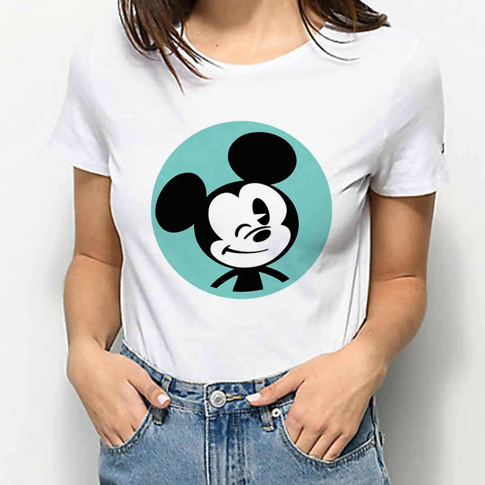 

Holiday Disney Fashion T Shirt Women Mickey Mouse Kawaii Harajuku Tshirt Y2k American Apparel Streetwear Summer Dropshipping