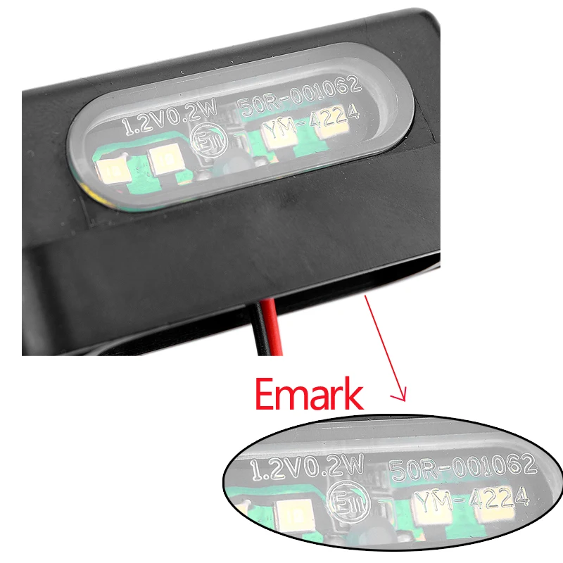 12 В Универсальный светодиодный задний тормоз мотоцикла номерной знак Emark сигнал