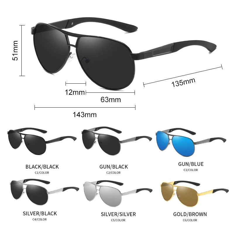 

SIMPRECT Polarized Sunglasses Men 2020 TAC UV400 Retro Pilot Sunglasses Vintage Mirror Driver's Anti-glare Sun Glasses For Men