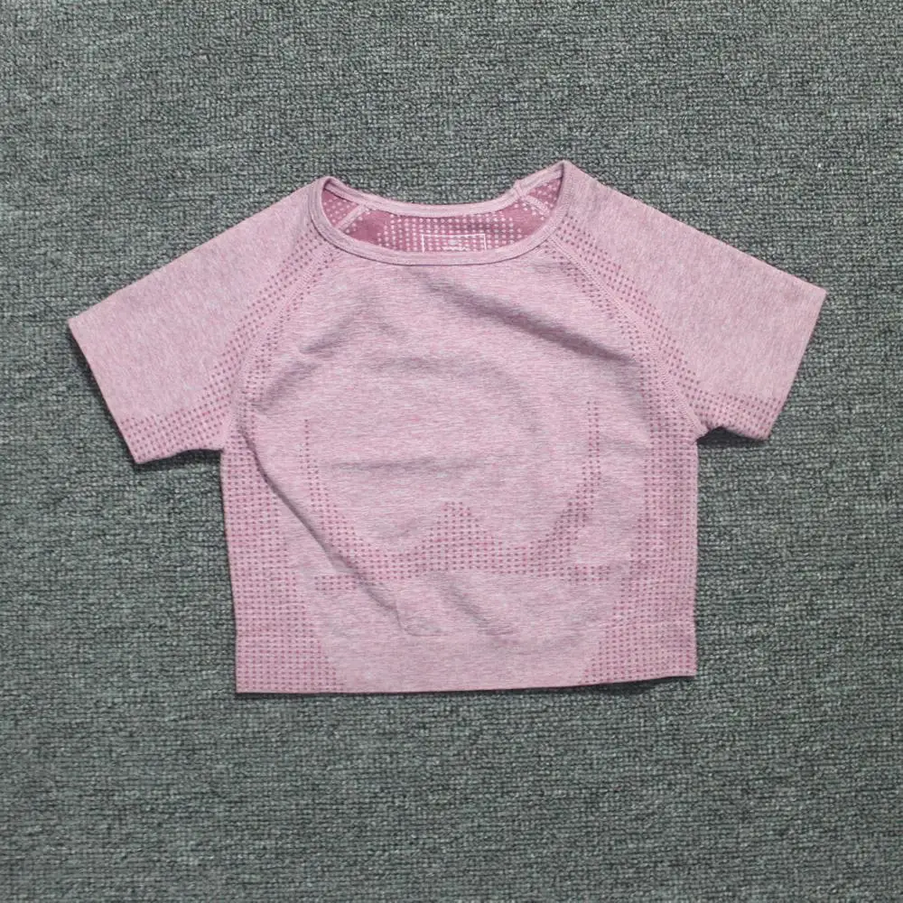 

Vital Seamless Yoga Shirt Women Fitness Short Sleeve Crop Top Workout Tops Gym Clothes Sportswear Running T-shirts Sport Shirts