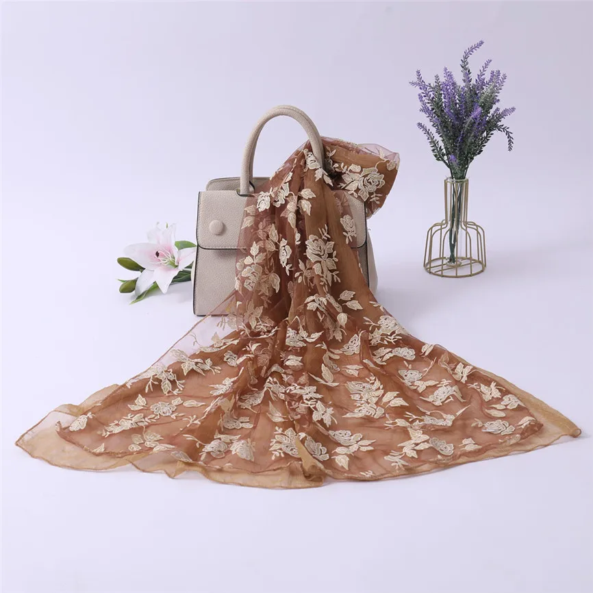 Мягкий Шифоновый Шарф женский шарф с градиентным принтом модный качественный