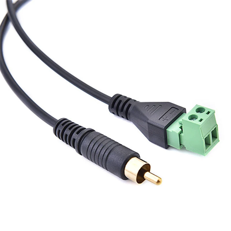 

RCA Terminal Block CAT5 to Camera CCTV Video Balun RCA Male Jack AV Screw Connector Terminal Block Plug Connector 30cm