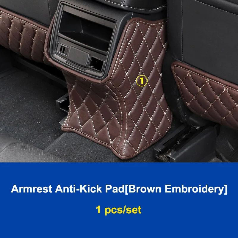 Armrest Brown A QHCP микрофибра Leathe автокресло анти-удар коврик подлокотник анти-ребенок-удар колодки B столб столбы для Subaru Forester стайлинга автомобилей - Название цвета: Armrest Brown A