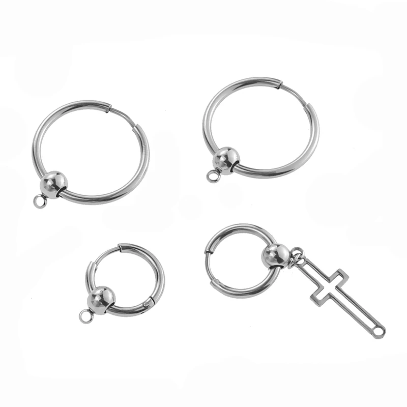 2 шт./лот Клипсы из нержавеющей стали серьги для ушей крючки фурнитура