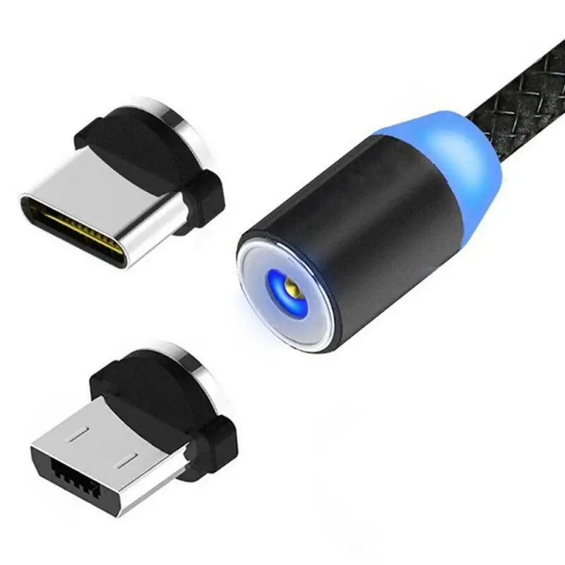 Магнитный кабель 5 шт./2 шт. Круглый штекер типа C Micro USB адаптер для быстрой зарядки