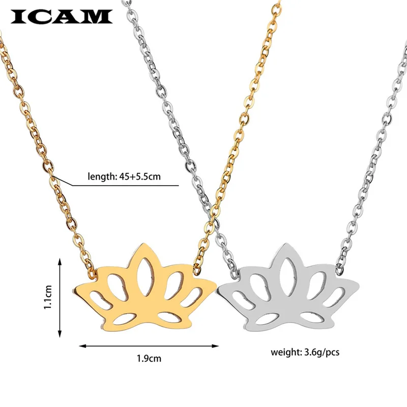 ICAM новое ожерелье в форме лотоса для йоги женские ювелирные изделия из