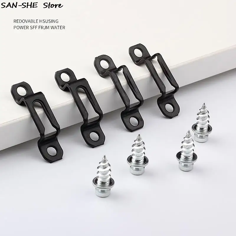 

10 Set Furniture Hidden Connector Cabinet Assembled Parts Black Screw Slide Buckle Fastener Wardrobe Combination Accessories