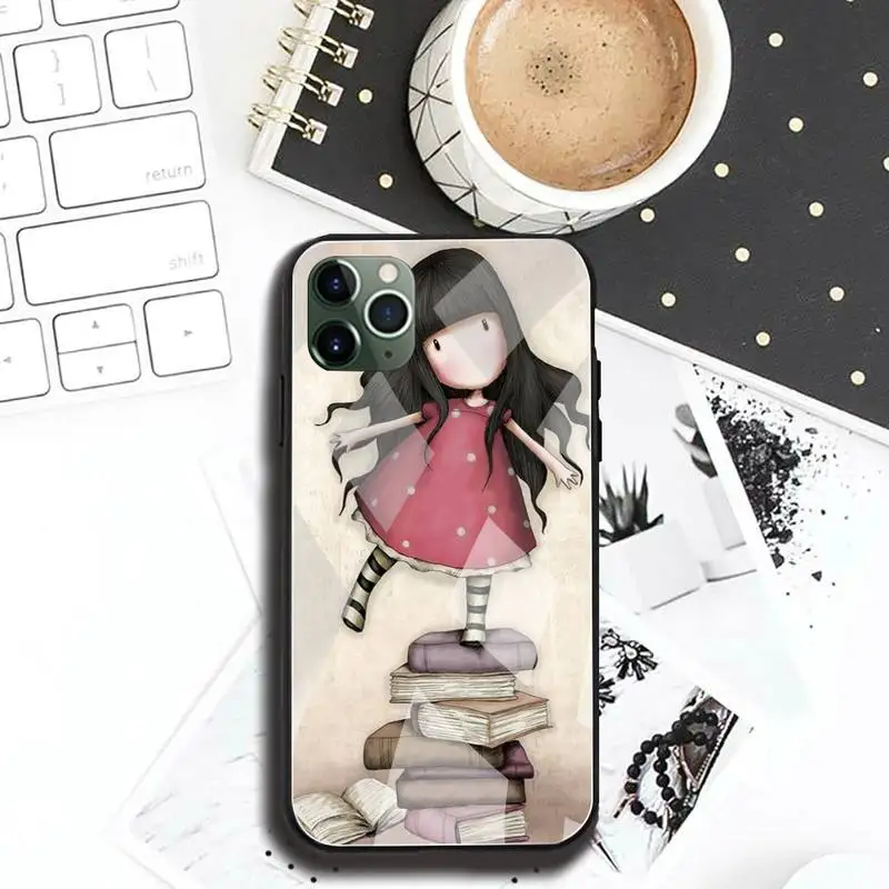 

Cartoon girl Santoro Gorjuss Phone Case Tempered Glass For iPhone 12 Pro Max Mini 11 Pro XR XS MAX 8 X 7 6S 6 Plus SE 2020 Cover