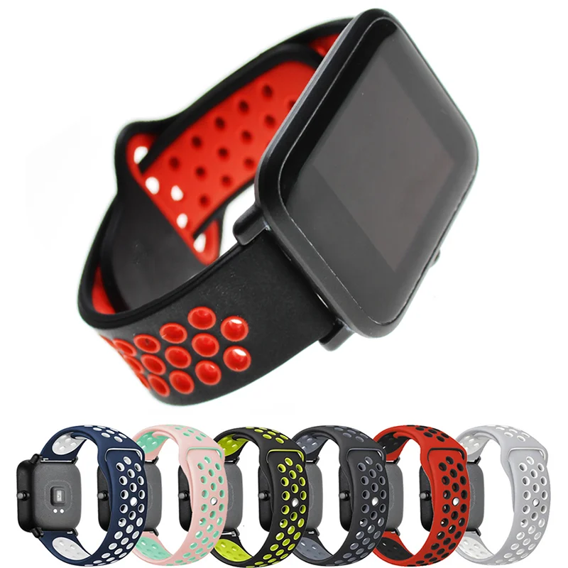 

20mm 22mm Silicone band For Amazfit GTS 2/2e/GTS2 Mini/GTR 42mm/47mm/GTR2/2e/stratos 2/3 Sport Watch Bracelet Amazfit bip strap