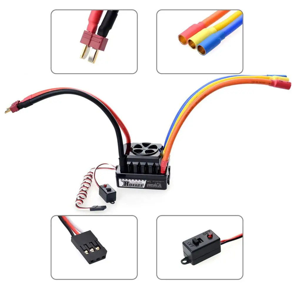 Rocket Beast 150A бесщеточный сенсорный ESC электрический регулятор скорости 6 8 4 в/3A BEC для