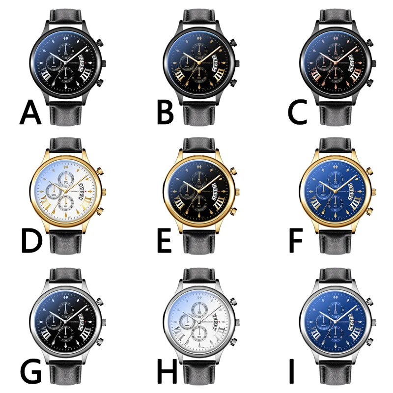 Часы наручные мужские в стиле ретро деловые повседневные кварцевые простые с