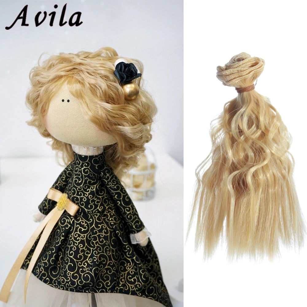 Искусственные волнистые волосы парик из синтетического волокна парики для кукол