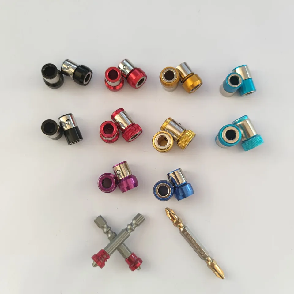 Металлическое отвертка 1/4 дюйма универсальное магнитное кольцо для хвостовика 6