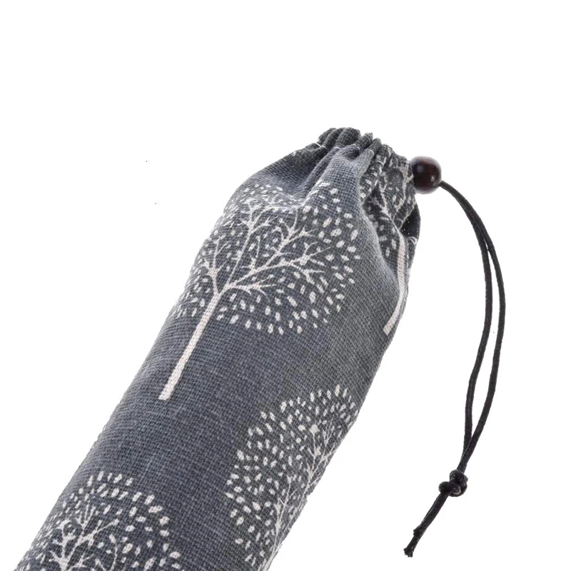 20 шт соломенный чехол для переноски многоразовый мешочек столовых приборов