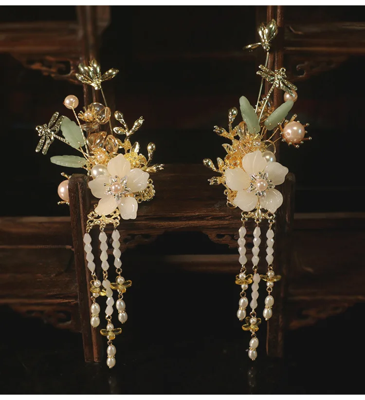 

New Gold Chinese Style Hairpin Bridal Headdress Ancient Costume Accessories Wedding hair jewelry