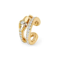 1 piece cheap wholesale simple jewelry no piercing cz snake ear cuff earring gold color fashion jewelry