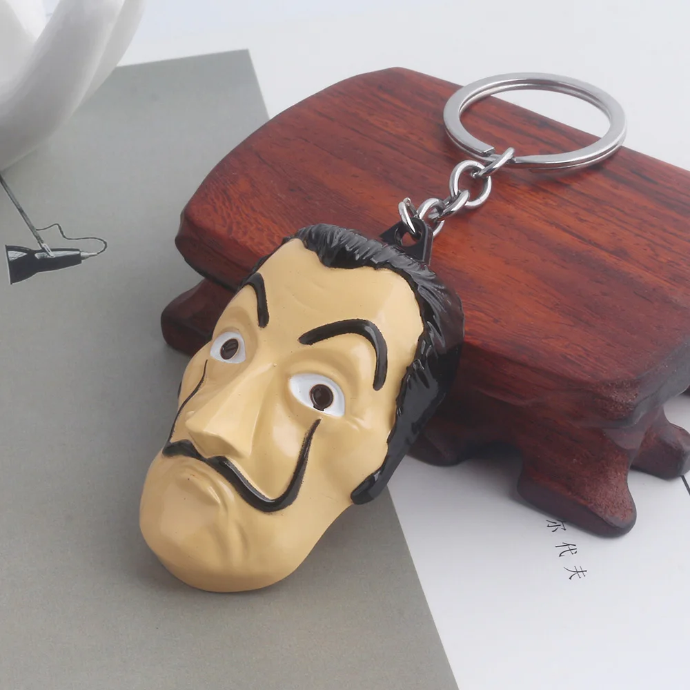 Брелоки La Casa De Papel в виде маски бумажный дом брелок с принтом Сальвадора Дали для