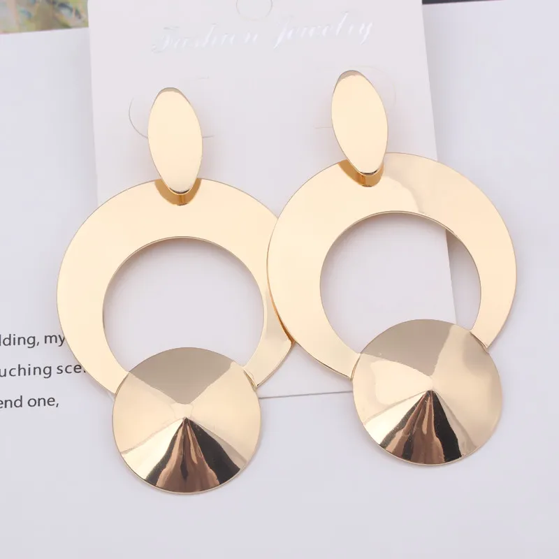 Женские винтажные ажурные серьги золотого цвета металлические сережки с