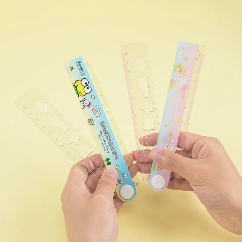 

30 pcs/lot Foldable Cat Frog Ruler 30cm Measuring Straight Rulers Drawing Tool Promotional Stationery gift school supplies
