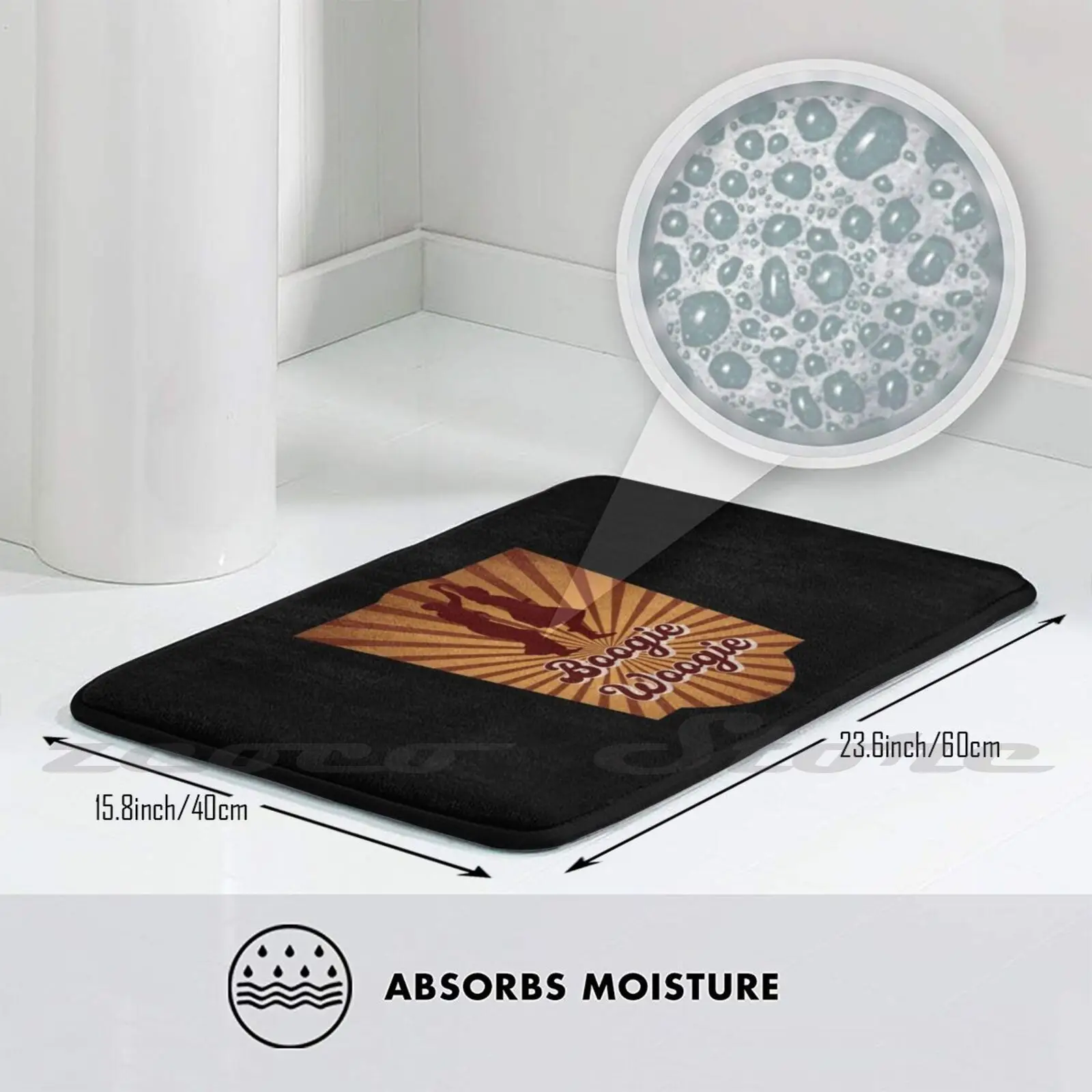 Коврик Boogie Woogie с винтажным дизайном нескользящий коврик для двери Piano Rockn Roll 60S 50S |