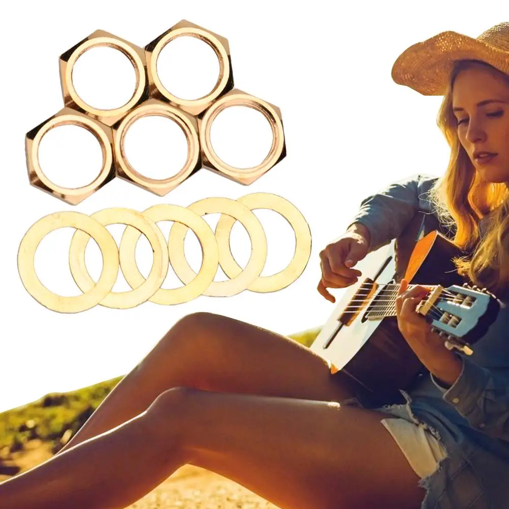 Прочный Прокладки гайки умелые производство 9 36 мм гитары гнездо Гайка прокладка