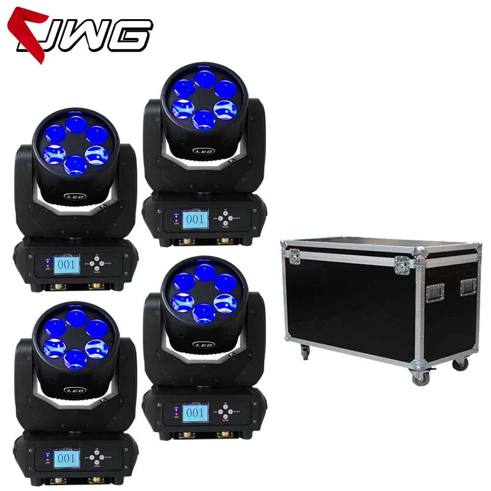 

4 шт/flycase цены по прейскуранту завода-изготовителя пчелиный глаз 6x25W светодиодный луч этапа Moving головной светильник для проведения свадеб ди...