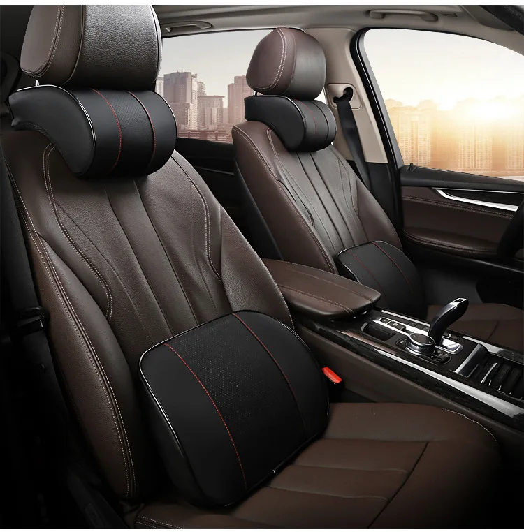

Car Seat Headrest Pillow Car Neck Pillow Seat Head Support Lumbar Support For Auto Memory Foam Office Chair Cushion For Car