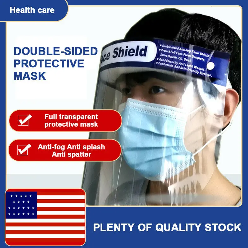 Совершенно новый прозрачный Регулируемый Полнолицевой щит пластиковая