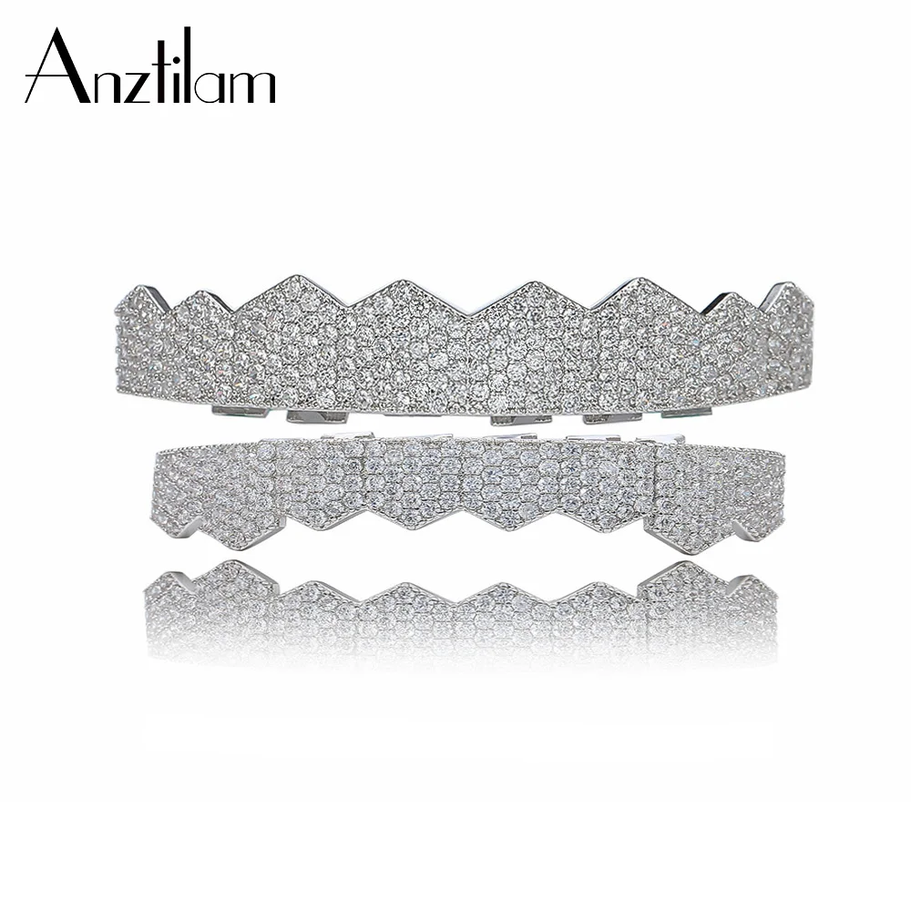 Набор декоративных коронок для зубов в стиле хип-хоп золотого и серебряного