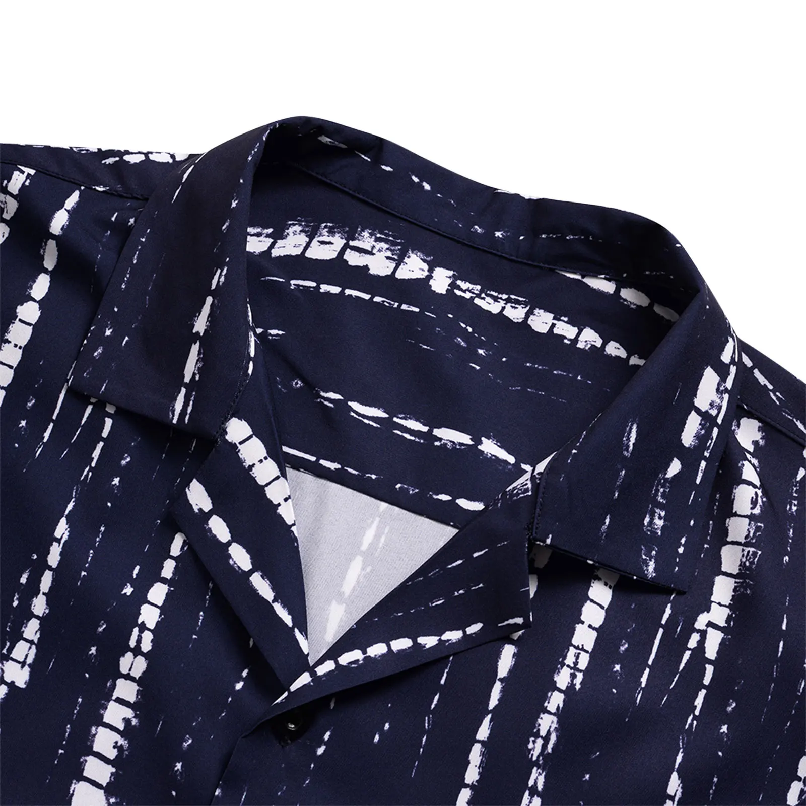 

2Pcs Men Summer Sleepwear, Stripes Lapel Short Sleeves Button-Open Shirt + Shorts Pajamas for Boys