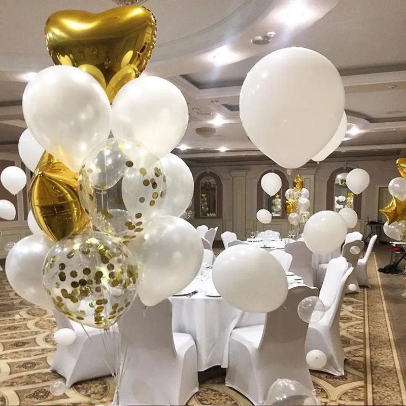 Белый воздушный шар комплект гирлянды золотой арка Свадебный | Дом и сад