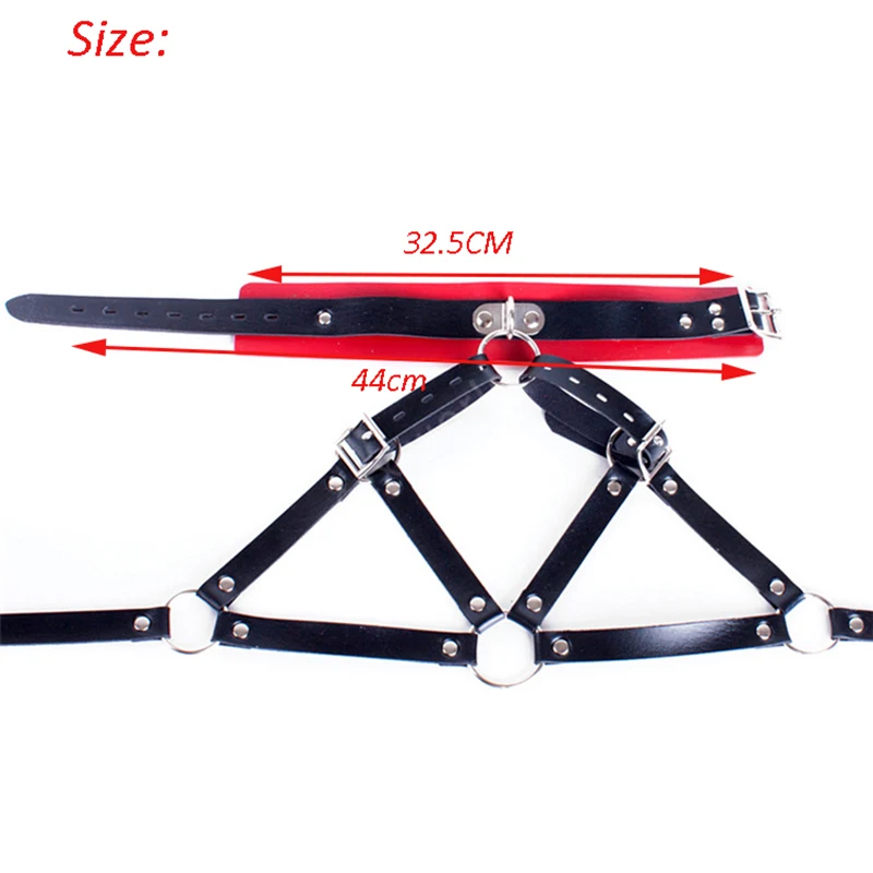 Бюстгальтер с открытым бюстгальтером из искусственной кожи/нагрудный ремень