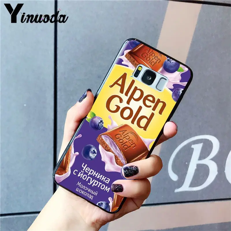 Yinuoda Wonka Bar с золотым билетом Alpen Золотой шоколадный чехол для телефона samsung Galaxy S10 Plus S10E S6 S7 S8 S9 S9Plus S10lite